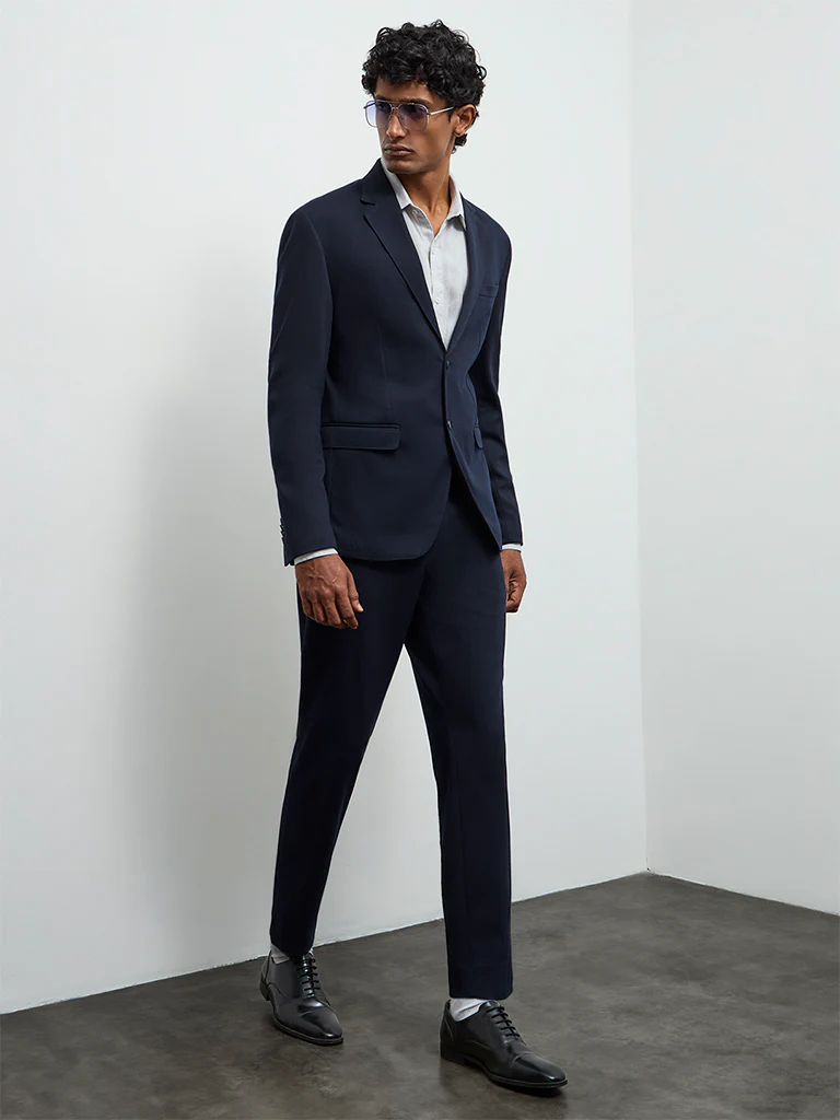 WES Formals Navy Slim-Fit Blazer - Image 2