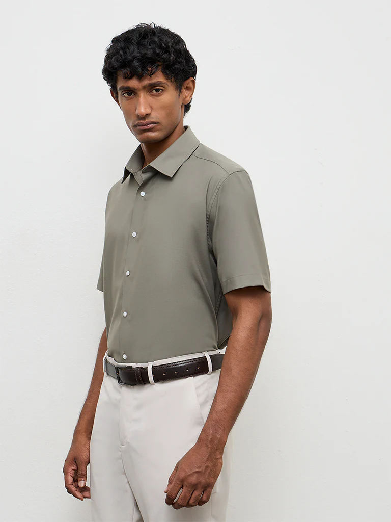 WES Formals Sage Slim-Fit Shirt - Image 3