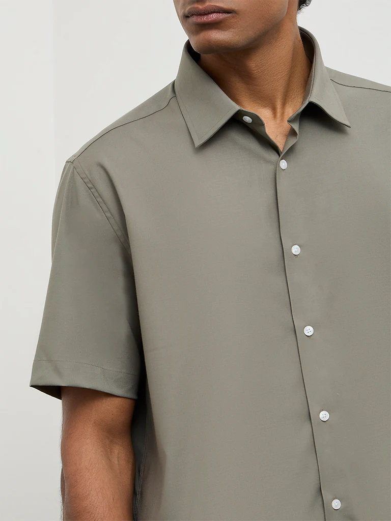 WES Formals Sage Slim-Fit Shirt - Image 4