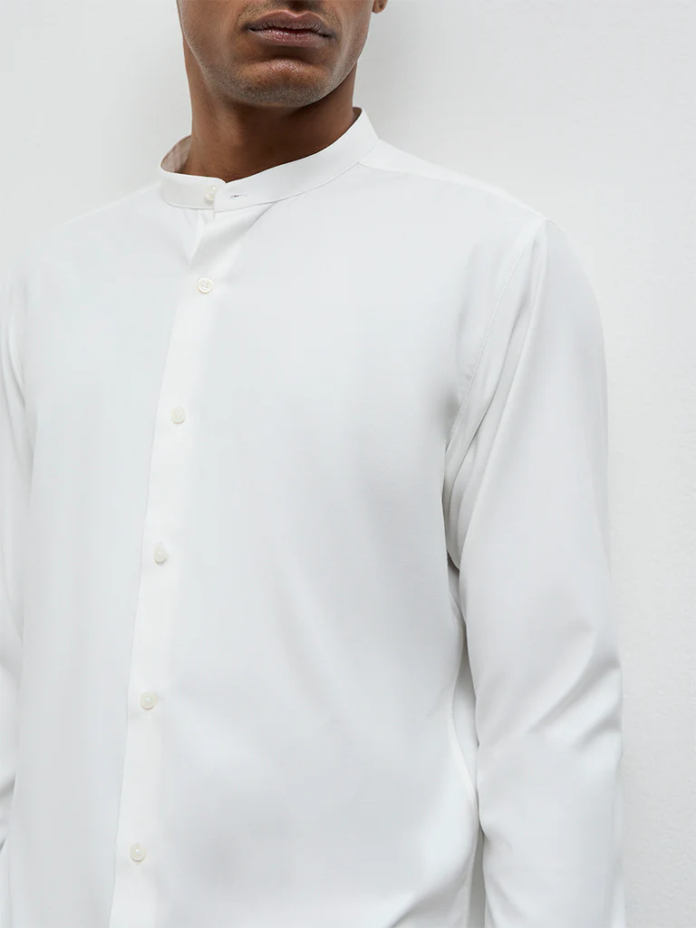 WES Formals White Ultra Slim-Fit Shirt - Image 4