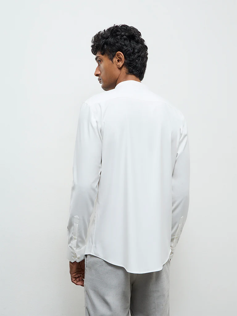 WES Formals White Ultra Slim-Fit Shirt - Image 5