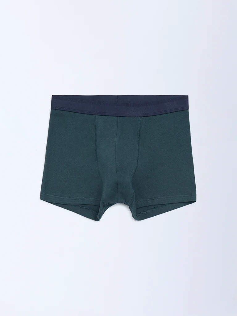 WES Lounge Black Cotton Trunks - Pack of 3 - Image 2