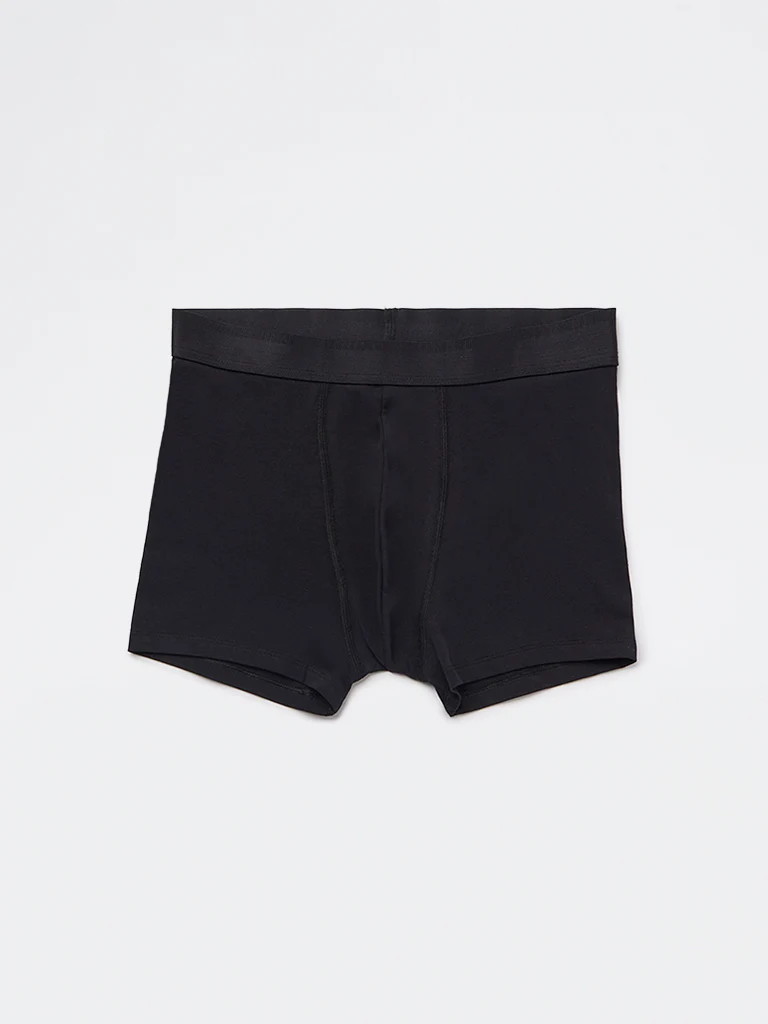 WES Lounge Black Relaxed-Fit Cotton-Blend Trunks - Pack of 3 - Image 3