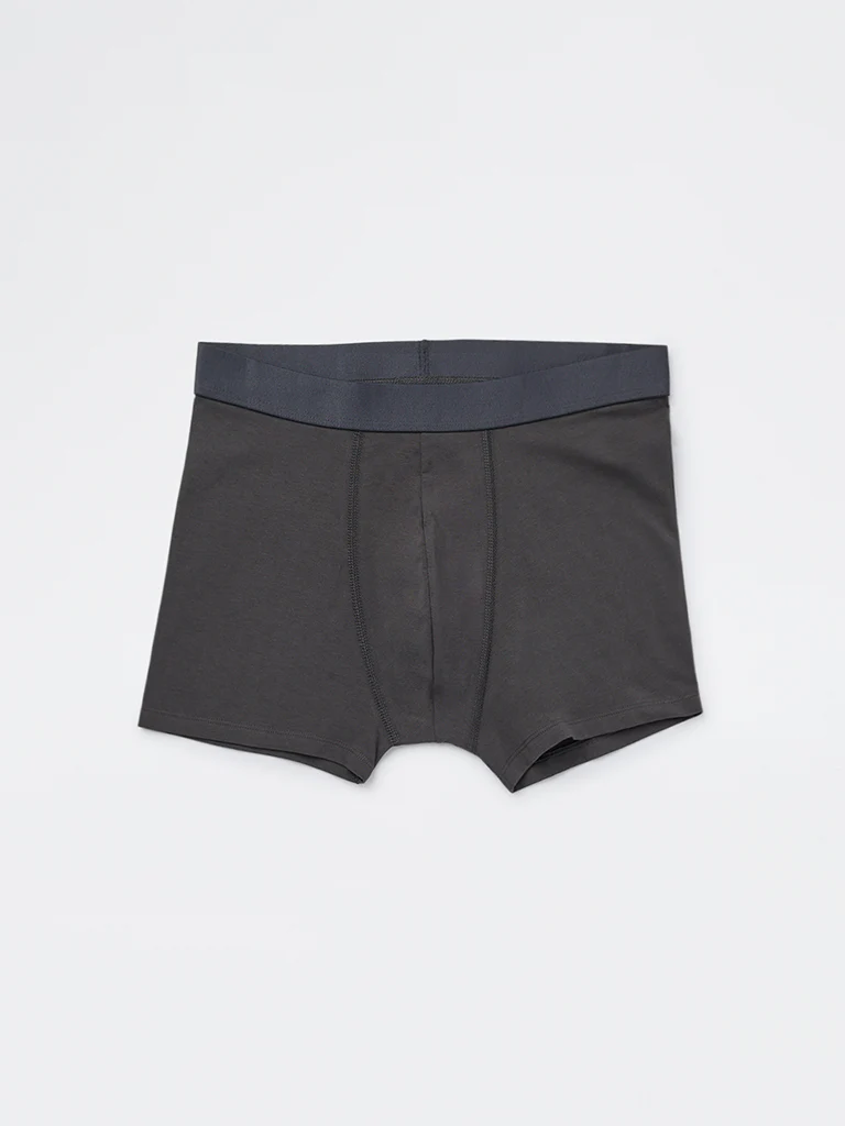 WES Lounge Grey Striped Cotton-Blend Trunks - Pack of 3 - Image 2