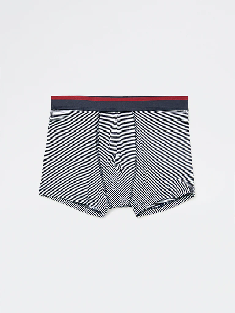 WES Lounge Red Striped Cotton Trunks - Pack of 3 - Image 2
