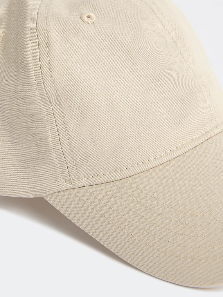 Westside Accessories Beige Twill Cap - Image 3