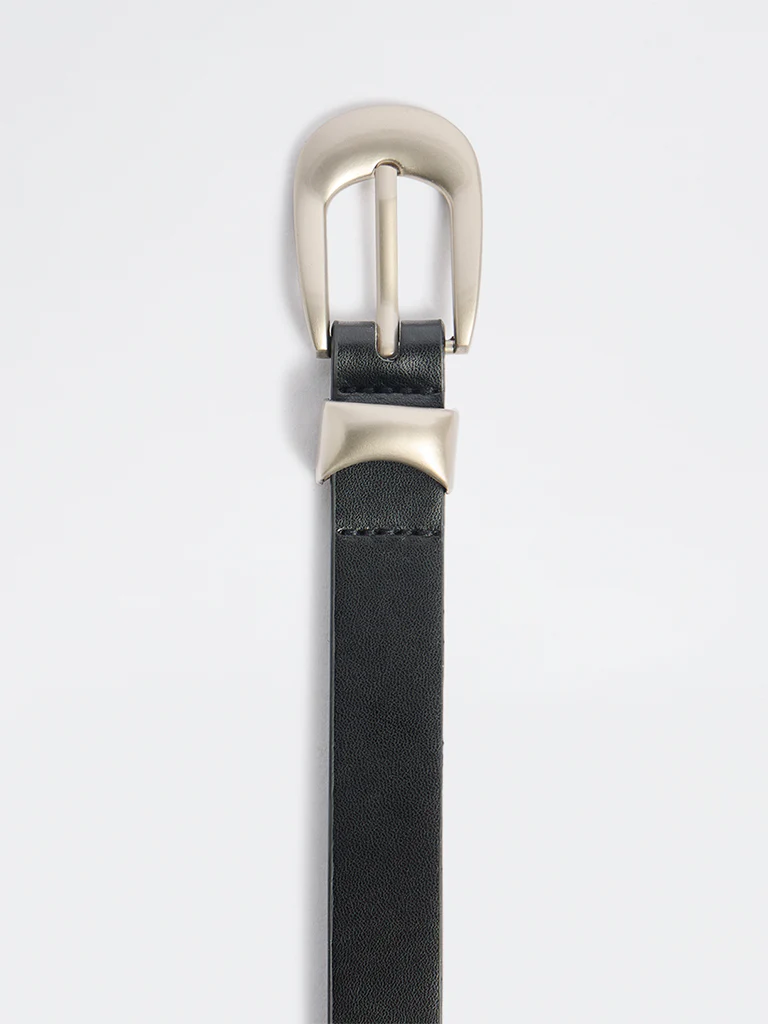 Westside Accessories Black Buckle Keeper Belt - Image 3