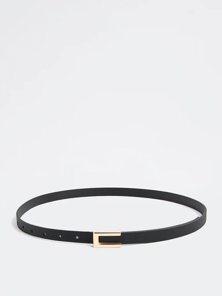 Westside Accessories Black Buckled Belt - Image 2