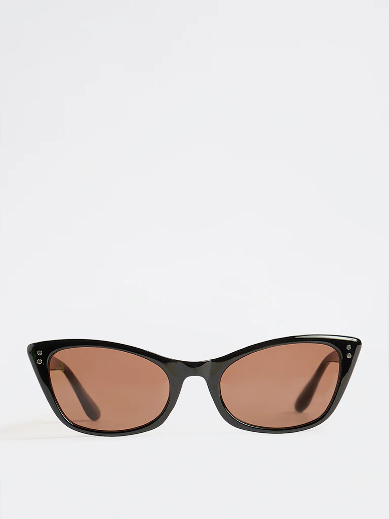 Westside Accessories Black Cat-Eye Sunglasses with Pouch