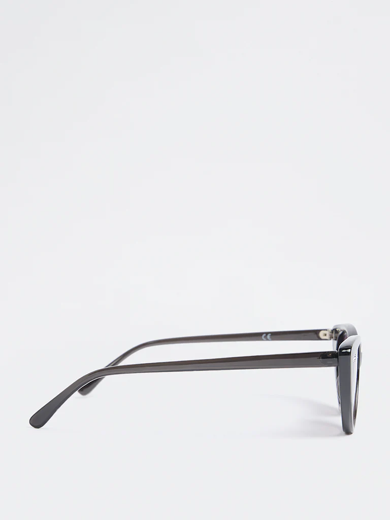 Westside Accessories Black Cateye Sunglasses - Comes with a Pouch and Cleaning Cloth - Image 3