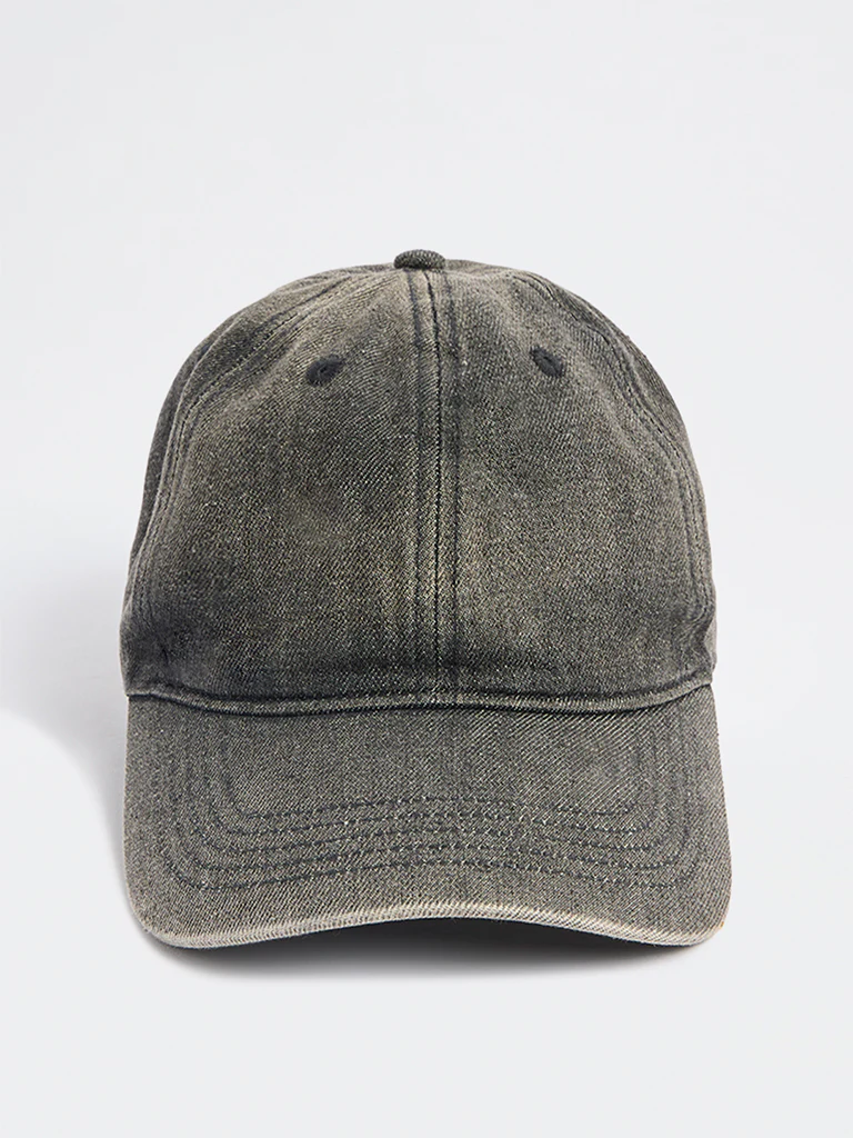 Westside Accessories Black Denim Twill Cap