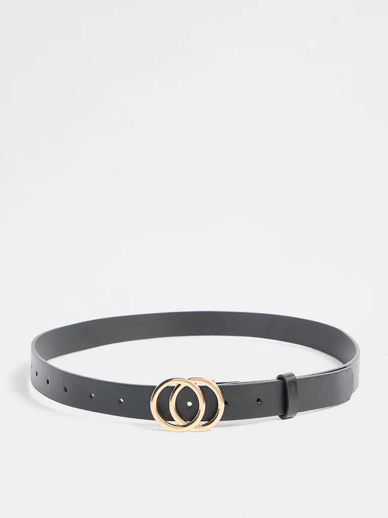 Westside Accessories Black Double-Ring Detail Belt - Image 2