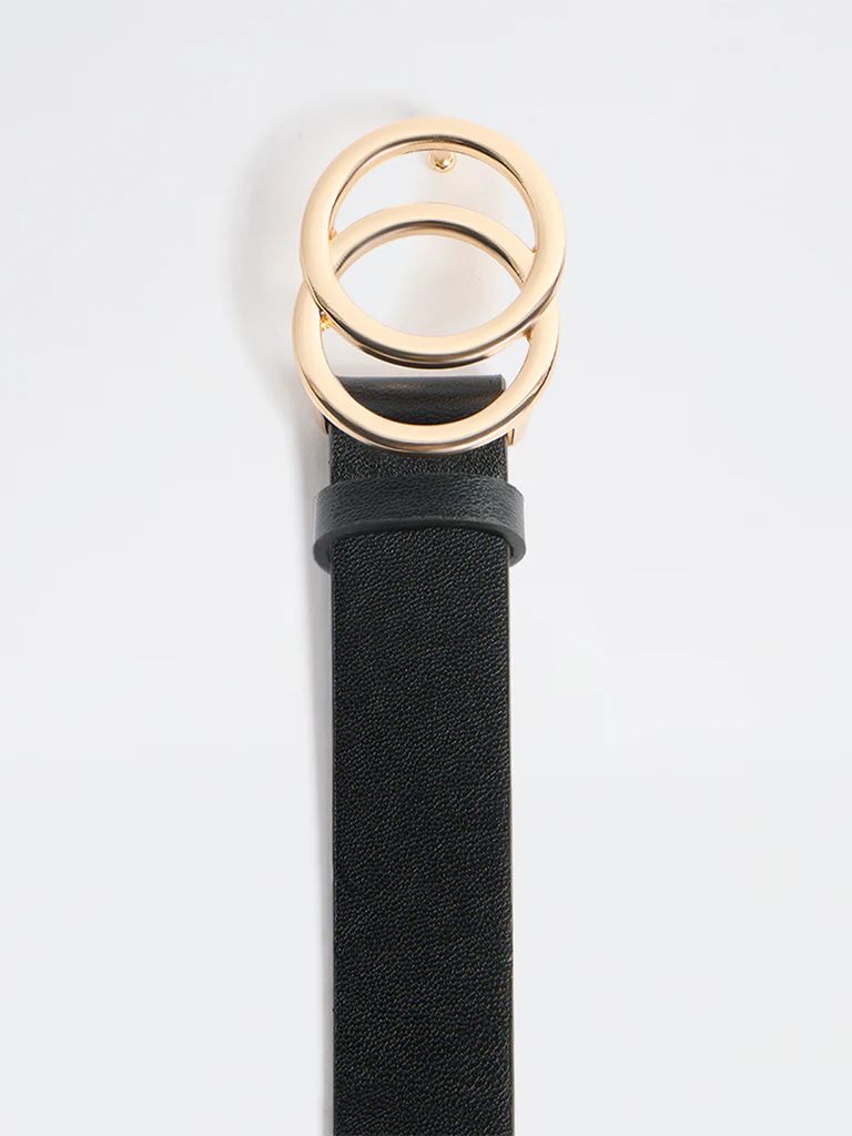 Westside Accessories Black Double-Ring Detail Belt - Image 3