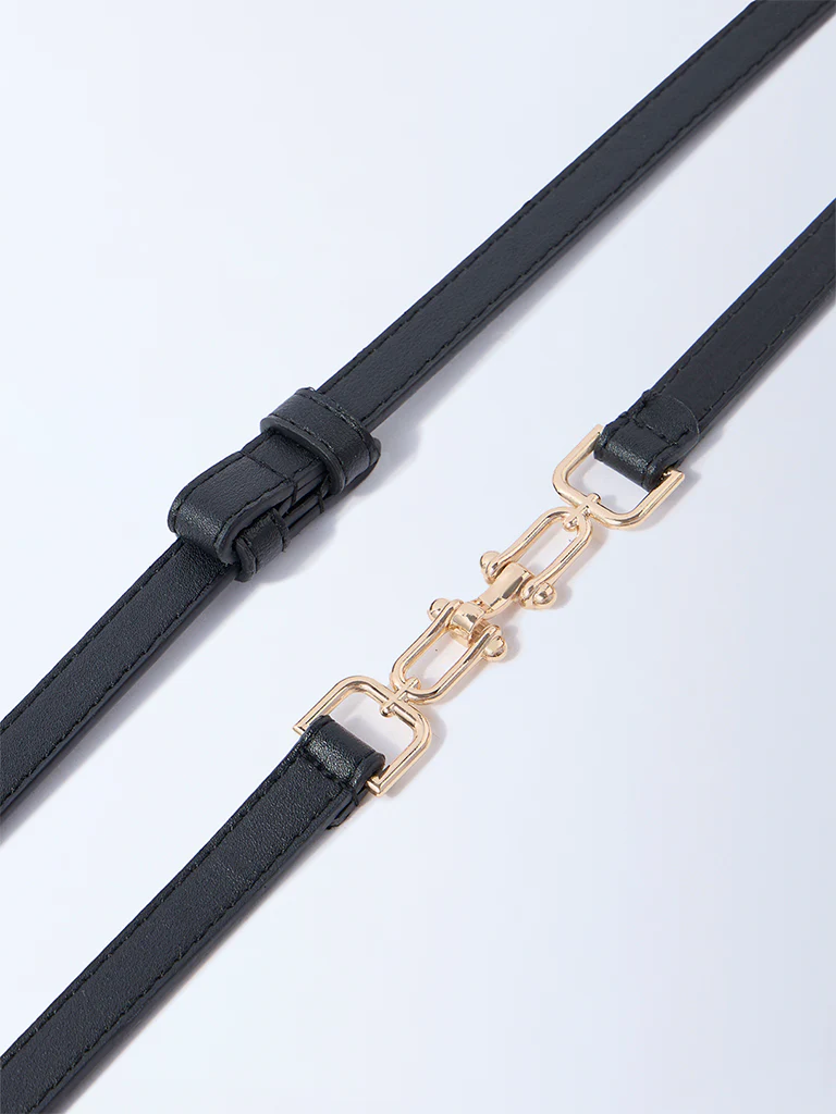 Westside Accessories Black Dress-Buckle Belt - Image 3