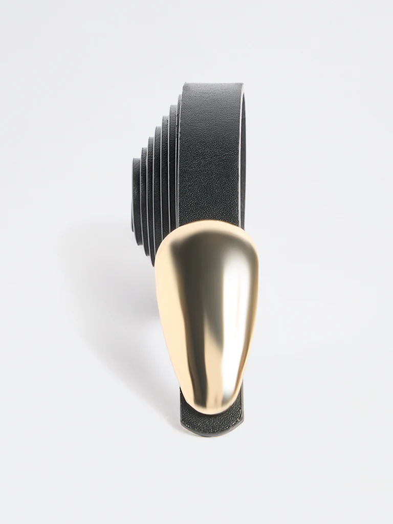 Westside Accessories Black Droplet Buckle Belt - Image 3