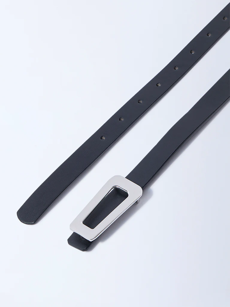 Westside Accessories Black Oval Buckle Belt - Image 3