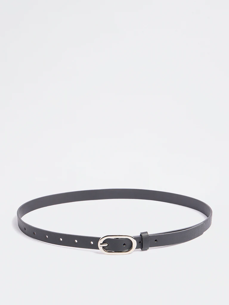 Westside Accessories Black Oval-Buckle Belt - Image 2