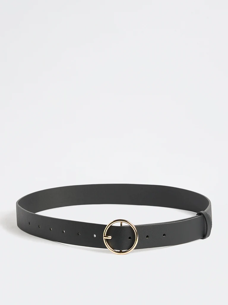 Westside Accessories Black Round Buckle Belt - Image 2