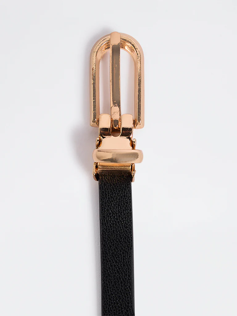 Westside Accessories Black Sleek Buckle Belt - Image 3