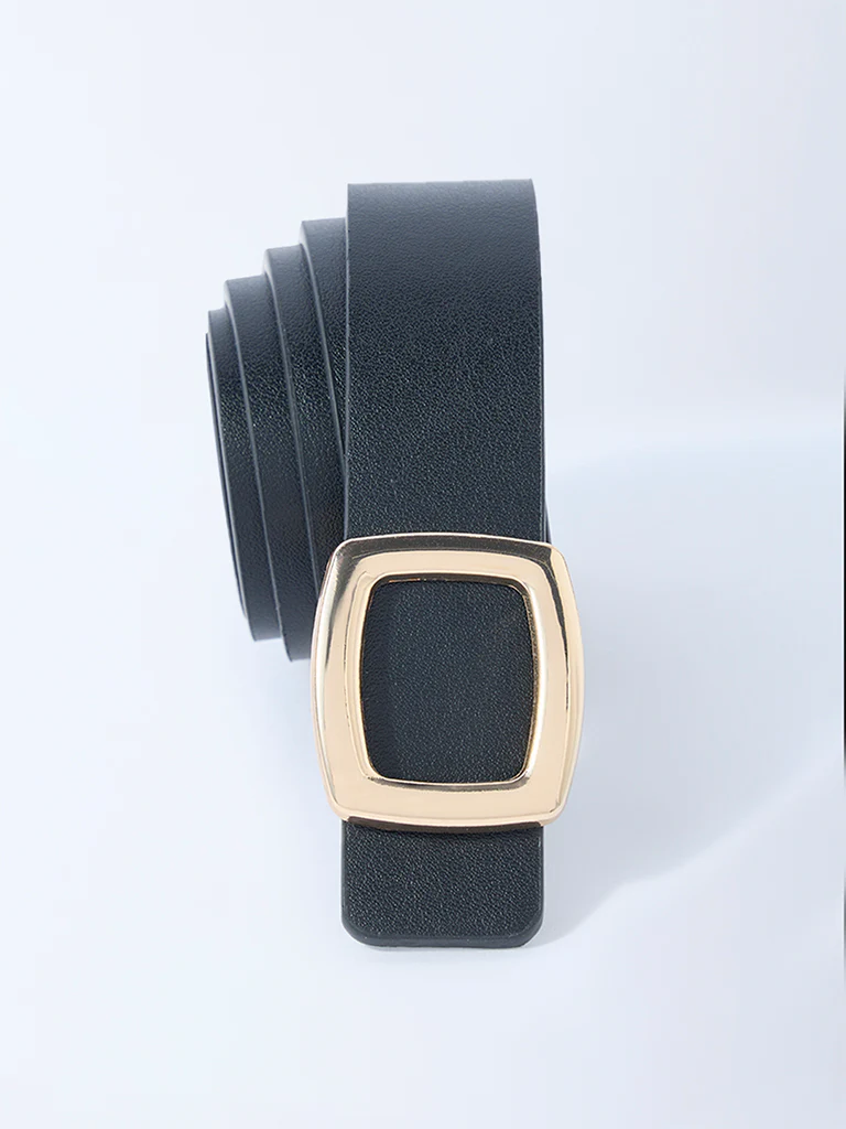 Westside Accessories Black Square Buckle Belt - Image 2
