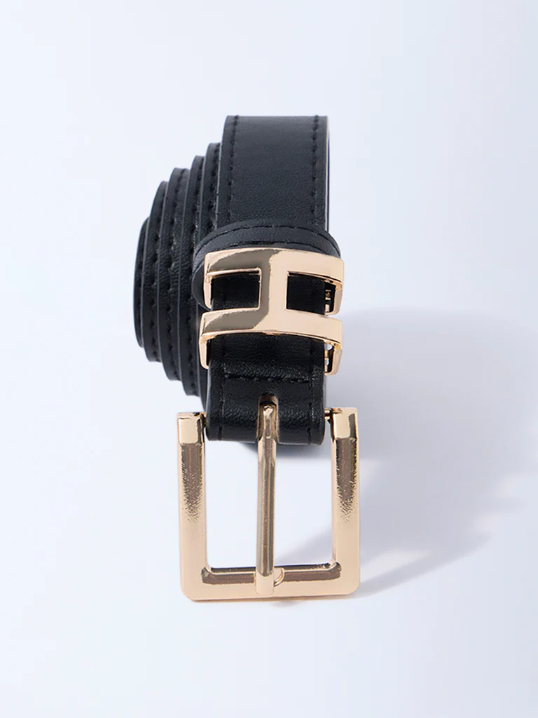 Westside Accessories Black Square Buckle Belt - Image 2