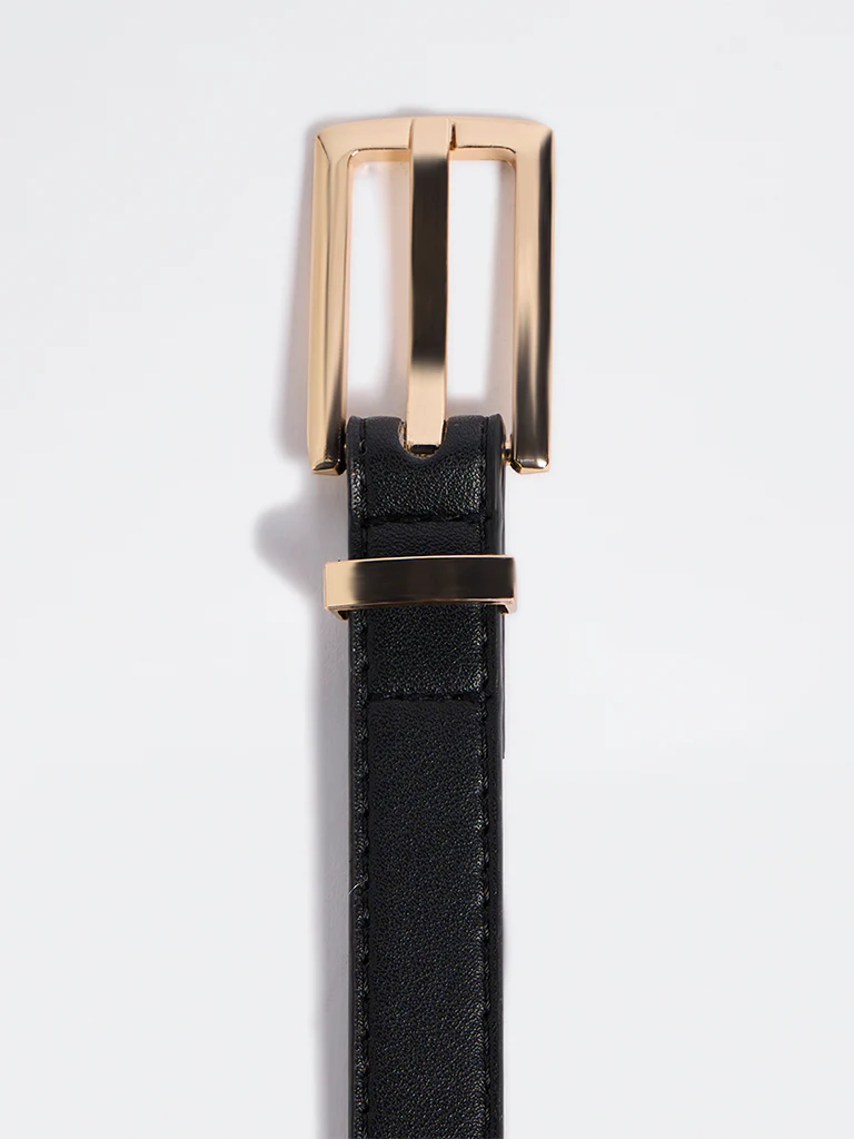 Westside Accessories Black Square Buckle Belt - Image 3