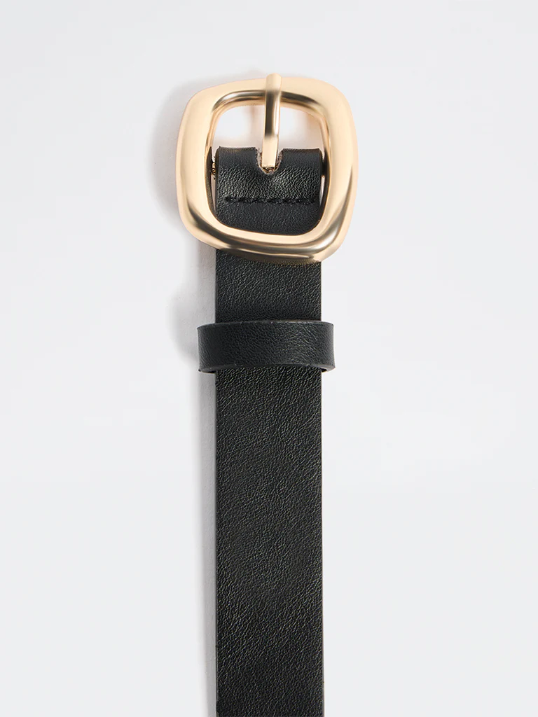 Westside Accessories Black Square Buckle Belt - Image 3