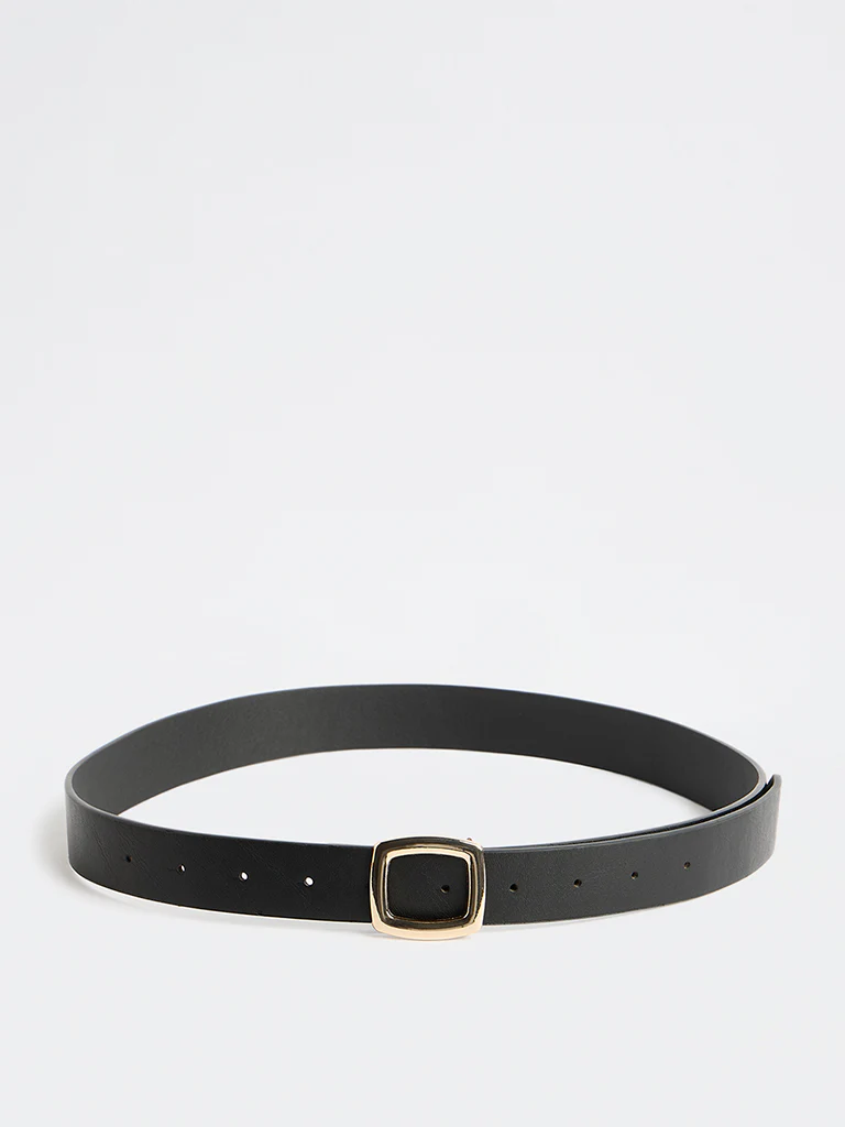 Westside Accessories Black Square Buckle Belt - Image 2