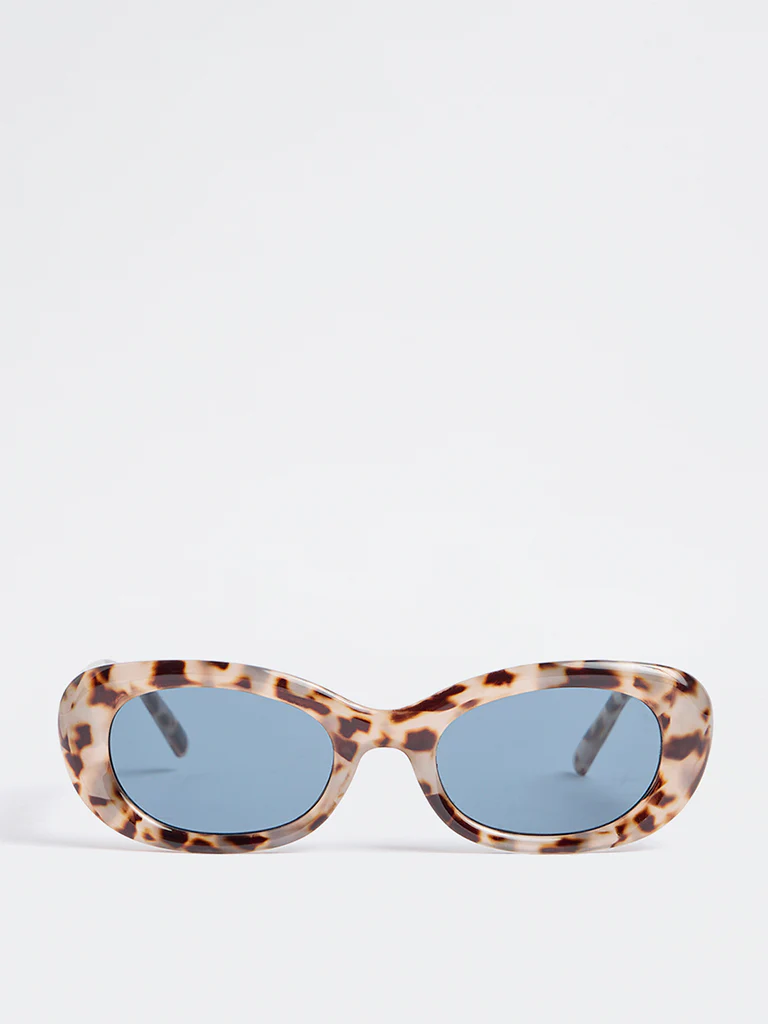 Westside Accessories Brown Animal Printed Oval Sunglasses - Comes with a Pouch and Cleaning Cloth