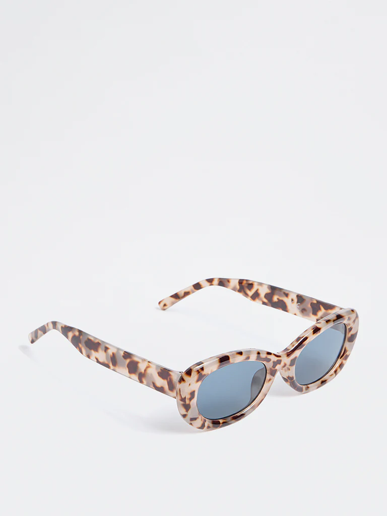 Westside Accessories Brown Animal Printed Oval Sunglasses - Comes with a Pouch and Cleaning Cloth - Image 2