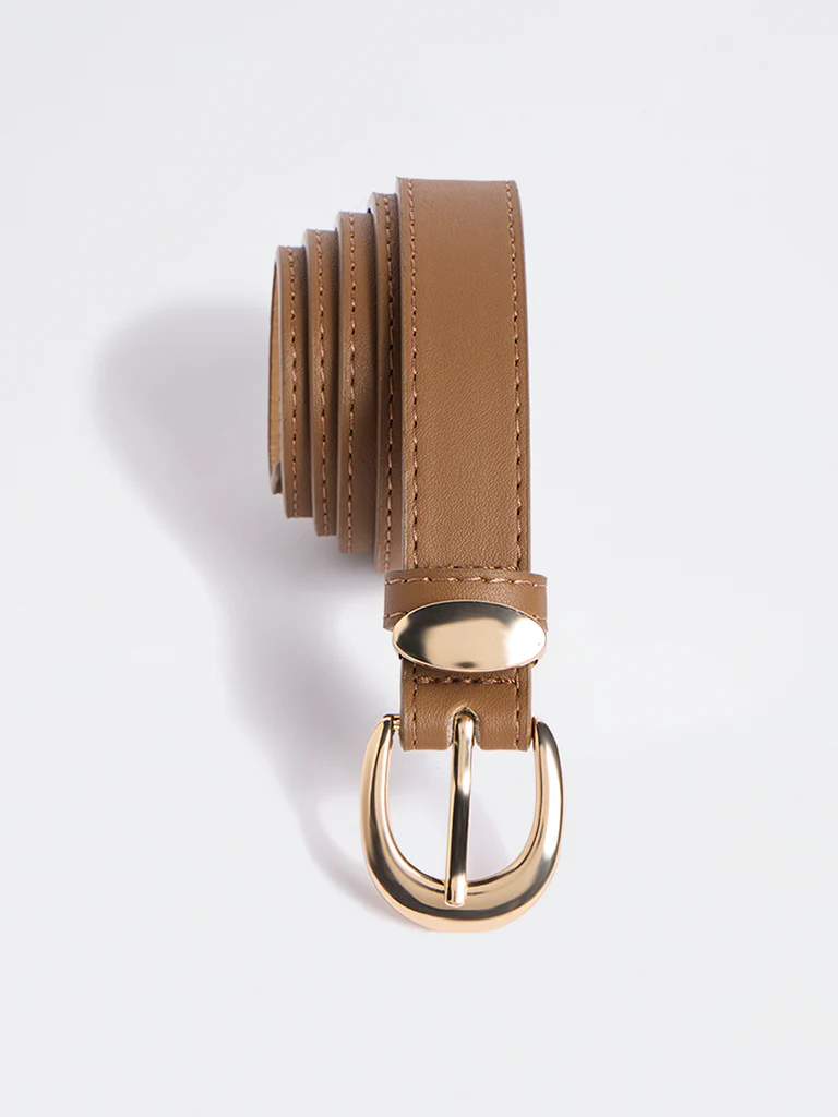 Westside Accessories Brown Buckle Belt