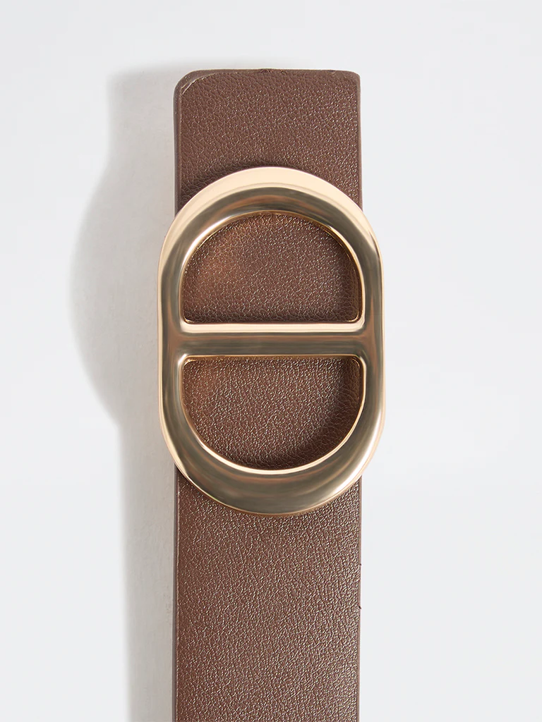 Westside Accessories Brown CD-Buckle Belt - Image 3