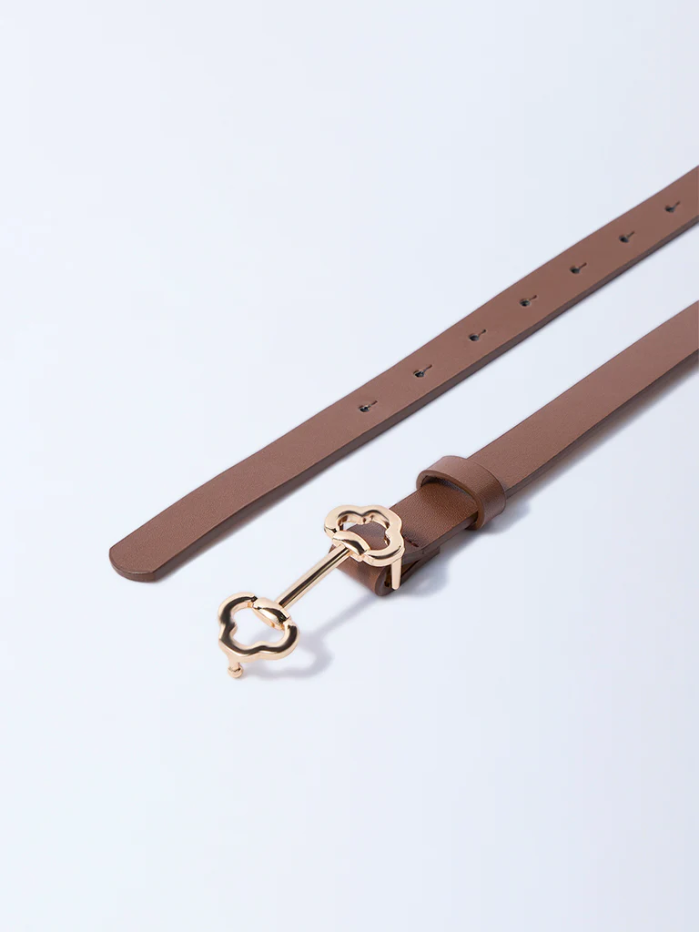 Westside Accessories Brown Clip Buckle Belt - Image 3