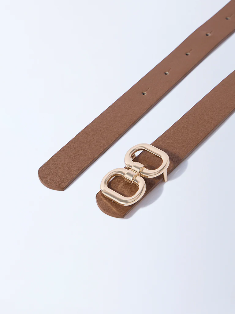 Westside Accessories Brown Dual Buckle Belt - Image 3