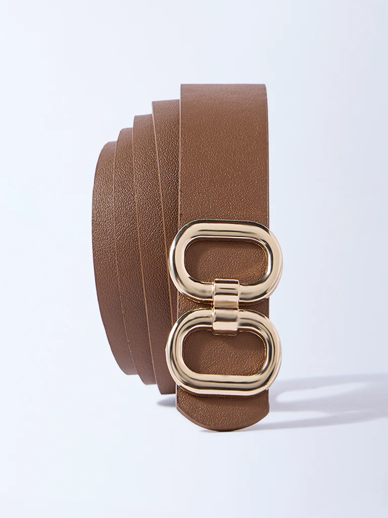 Westside Accessories Brown Dual Buckle Belt - Image 2