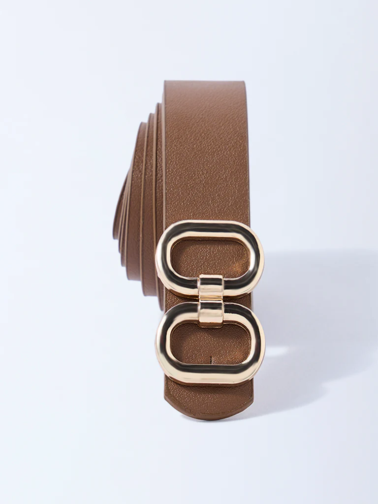 Westside Accessories Brown Dual Buckle Belt - Image 2