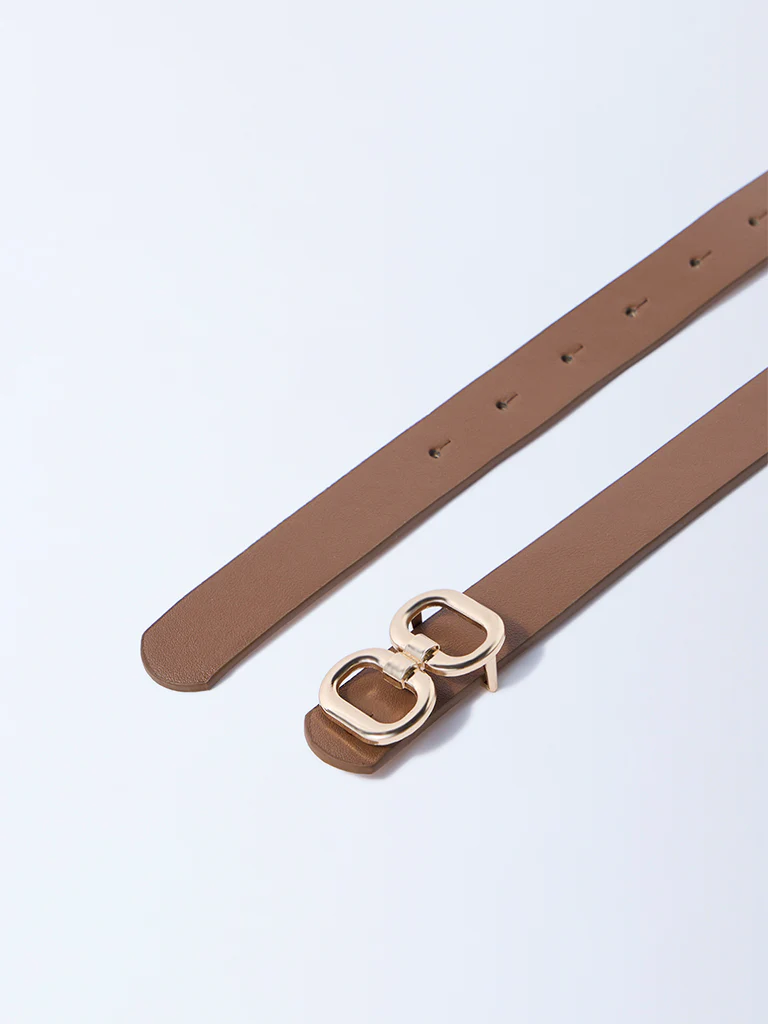 Westside Accessories Brown Dual Buckle Belt - Image 3