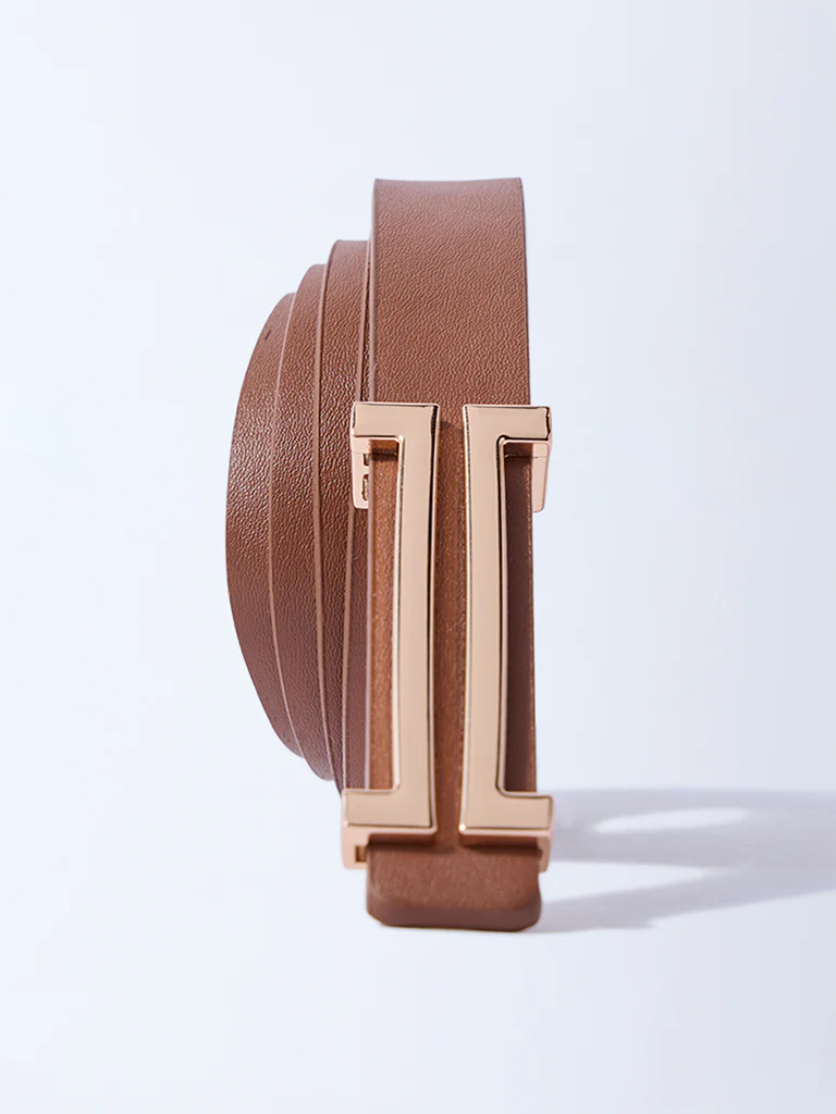 Westside Accessories Brown H-Buckle Belt - Image 2