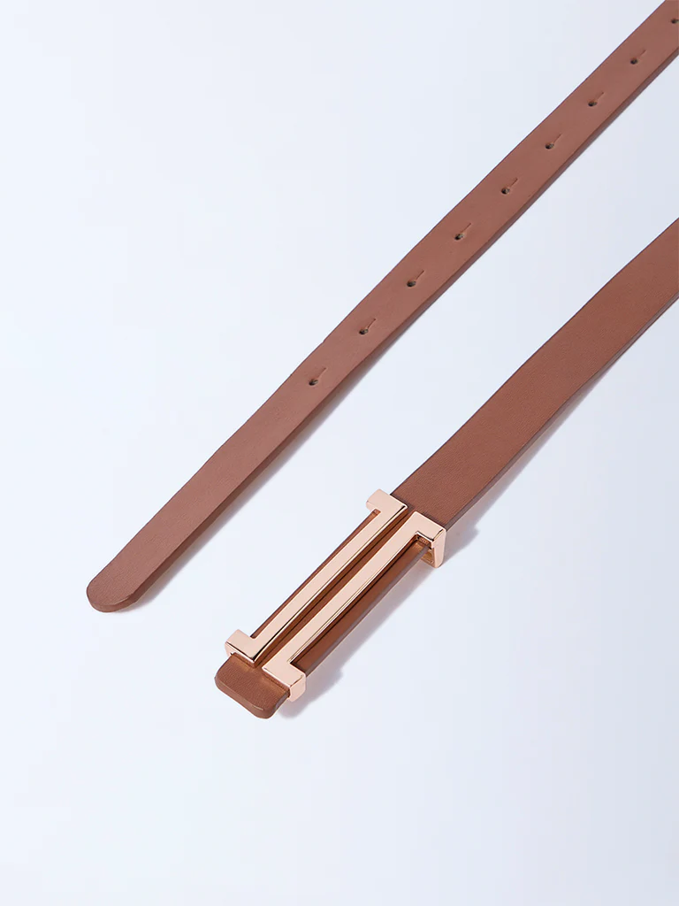 Westside Accessories Brown H-Buckle Belt - Image 3