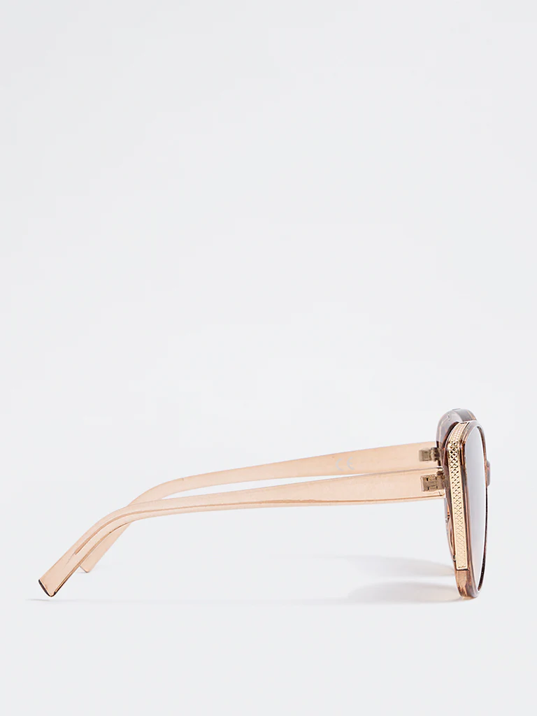 Westside Accessories Brown Oversized Cateye Sunglasses - Comes with a Pouch and Cleaning Cloth - Image 3