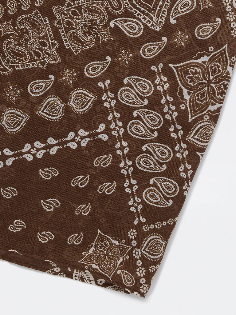 Westside Accessories Brown Paisley Design Scarf - Image 3