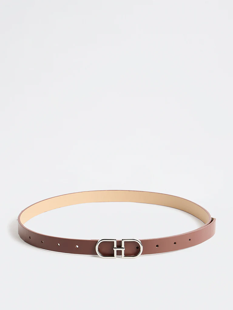 Westside Accessories Brown Saddle Buckle Belt - Image 2