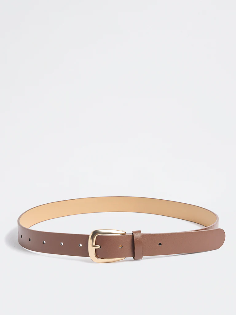 Westside Accessories Brown Tapered Buckle Belt - Image 2