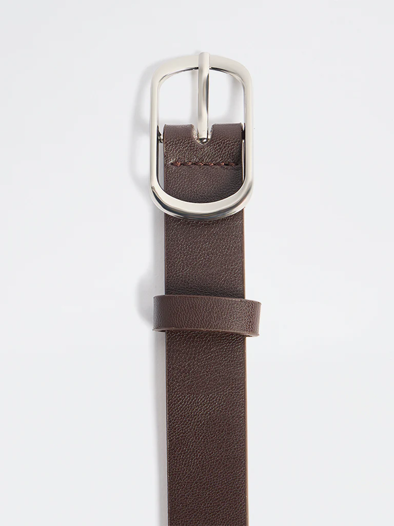 Westside Accessories Dark Brown Buckled Belt - Image 3