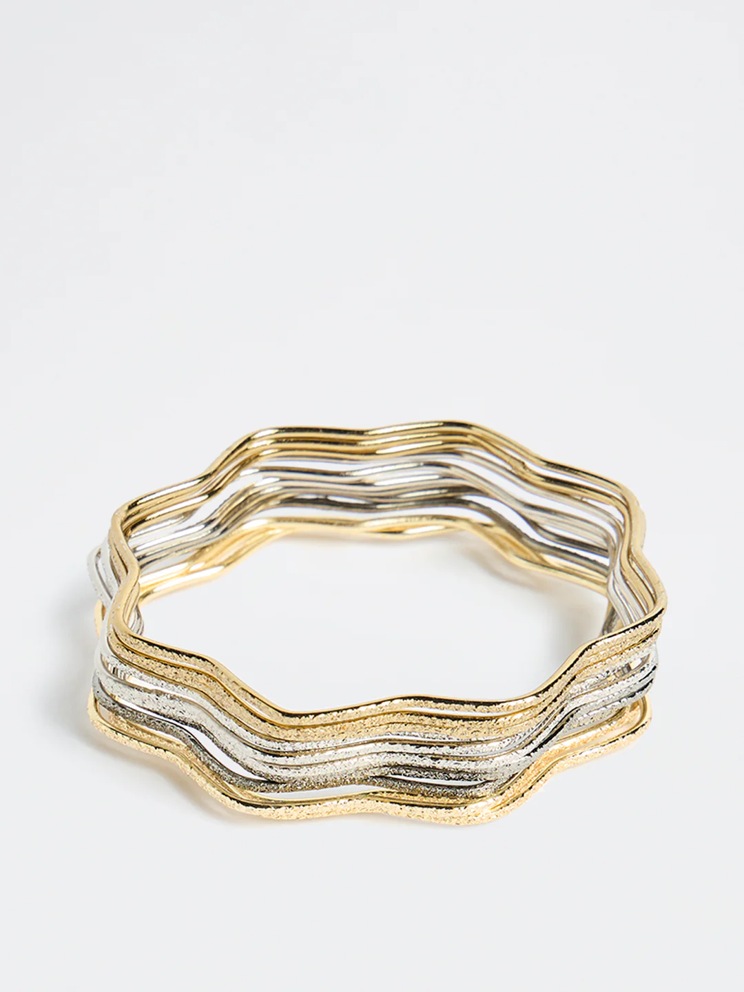 Westside Accessories Dual Toned Floral Bangles - Pack of 12 - Image 2