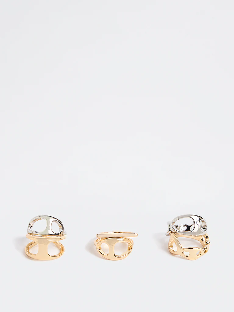 Westside Accessories Gold and Silver Rings - Pack of 6 - Image 2