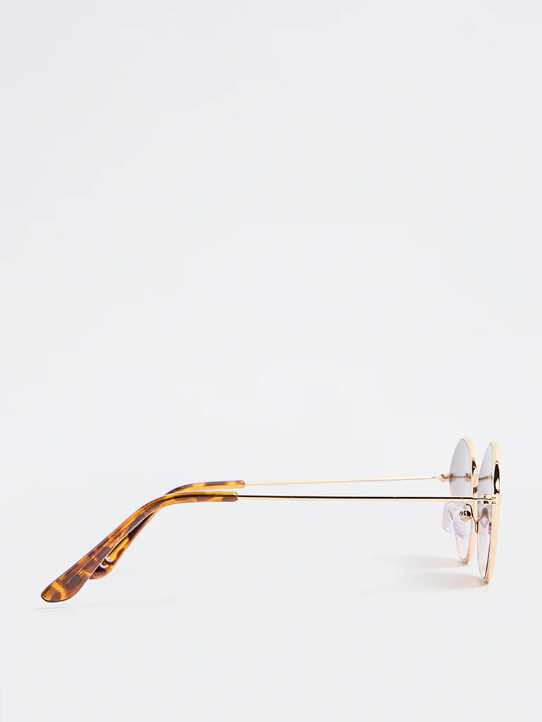 Westside Accessories Gold Angular Sunglasses - Image 3