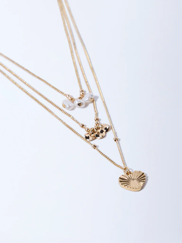 Westside Accessories Gold Assorted Dainty Necklace - Pack of 3 - Image 3