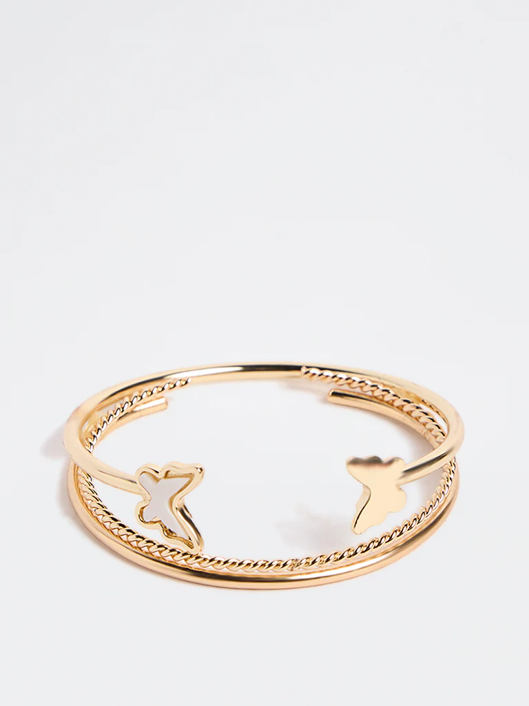 Westside Accessories Gold Butterfly Bracelets - Pack of 3 - Image 2