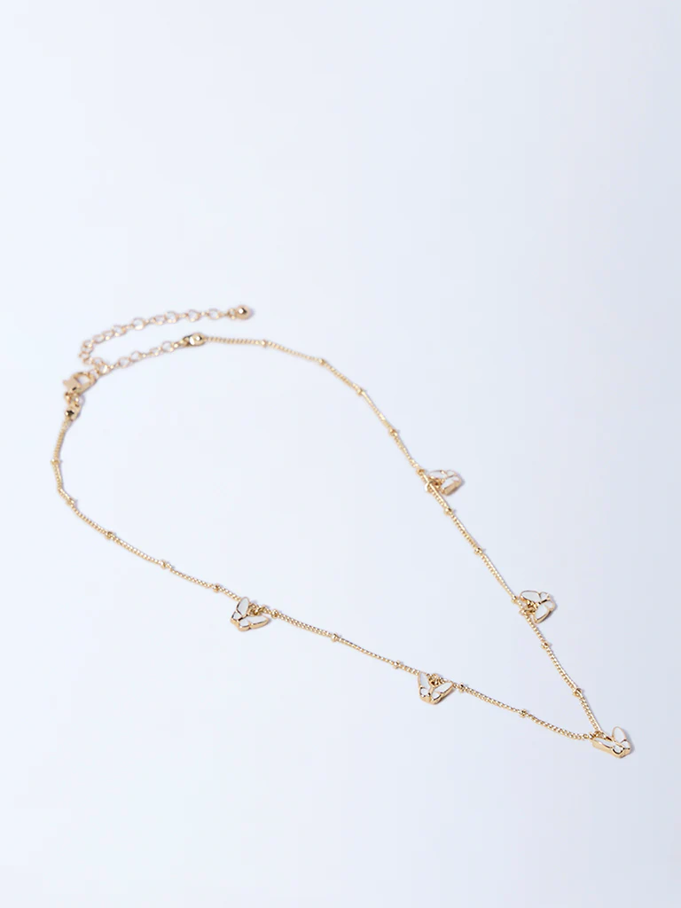 Westside Accessories Gold Butterfly Charm Necklace - Image 2